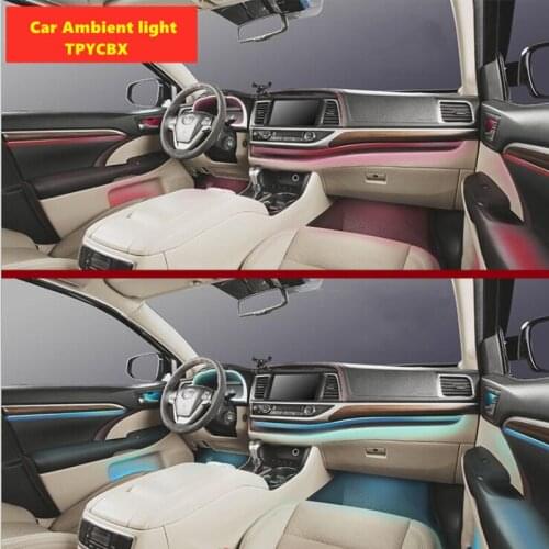 18 in 1 RGB LED Atmosphere Car Light Interior Decoration Fiber Strip Light By App Control Decorative Ambient Lamp Dashboard Lamp