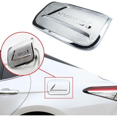 Car Fuel Tank Gas Box Cap Cover Door Lid Trim Chrome Compatible with Toyota Camry 2018 2019 2020