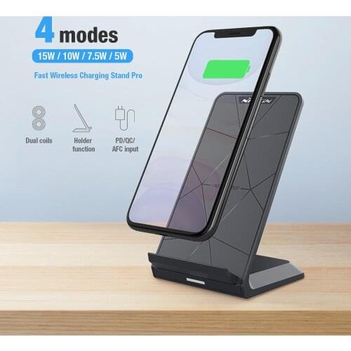 Nillkin fast wireless charger for iPhone qi standard 15w wireless charger stand mobile phone stand business style
