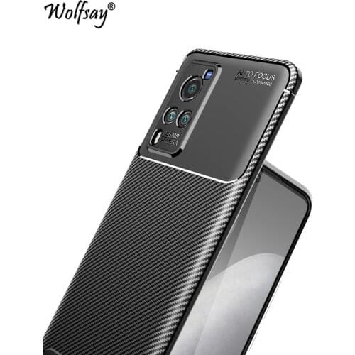 For Vivo X60 5G Case Bumper Silicone TPU Carbon Fiber Shockproof Back Cover For Vivo X60 Pro 5G Case For Vivo X60 X 60 Pro 5G