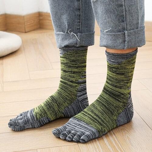 One Pair Colorful Striped Patchwork Socks Women Men Cotton Five Finger Toe Breathable Soft Short Sock Streetwear Dropship