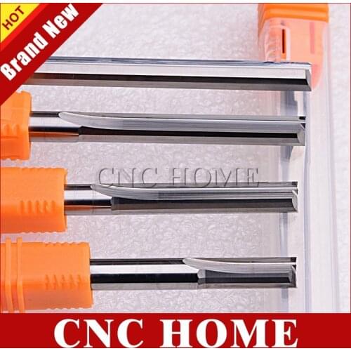 1pc 5/6mm Shank Two Straight Flutes Wood CNC Router Bits Double Blade Carbide Milling Cutter Bits Foam Cutting Tools