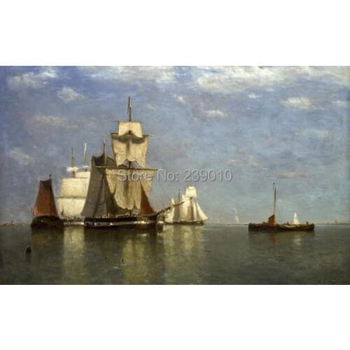Free Shipping classical ship oil painting printed on canvas sailboat sailing scenery oil painting canvas prints wall picture