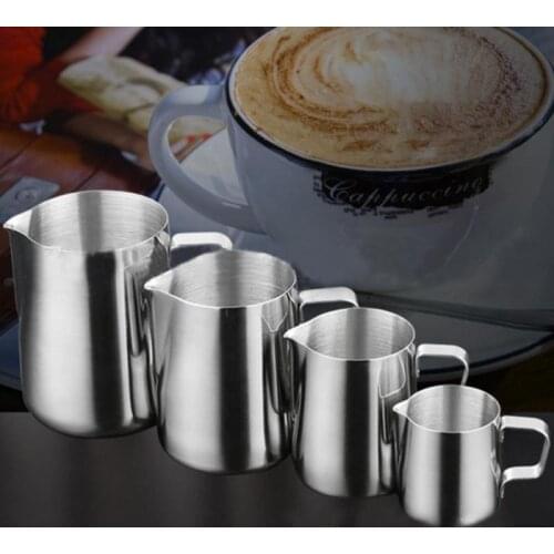 Stainless Steel Frothing Coffee Pitcher Pull Flower Cup Cappuccino Milk Pot Espresso Cups Latte Art Milk Frother Frothing Jug