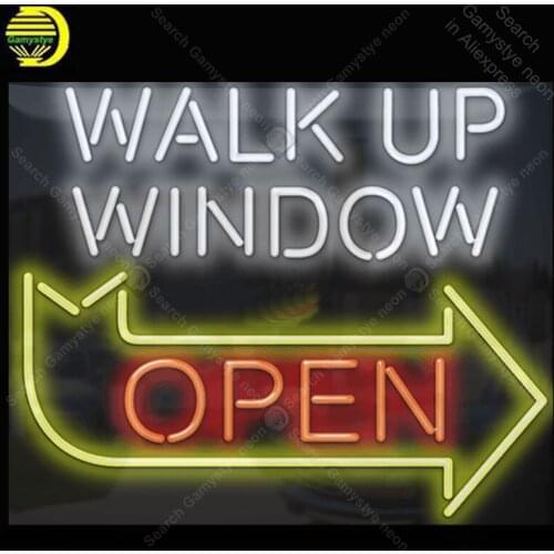 CUSTOM Neon Sign Walk Up Window Open Light Glass Tube Neon Bulbs Beer Bar Bedroom Display Accesaries neon light Decor Room board