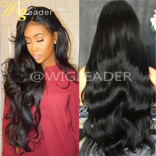 Wigleader Body Wave Preplucked Human Hair Lace Front Wigs 150% Glueless Lace Frontal Wigs Bleach Knot Hair Wigs for Black Women