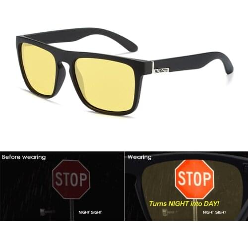 Polarized Driving Glasses Outdoor Sports Travel UV-Blocking Ultralight Square Frame Cycling Night Vision Goggles anteojos de sol