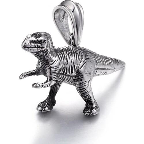 Europe and the United States popular three-dimensional dinosaur pendant necklace mens jewelry wholesale