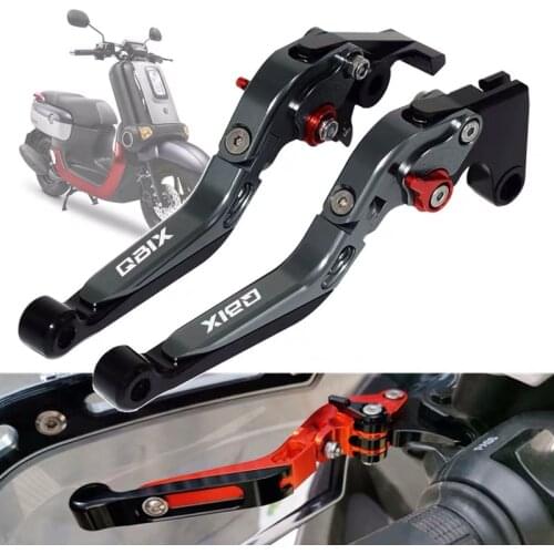 Motorcycle Adjustable Grips Handle Scooter Accessories Folding Extendable Left Right Brake Clutch Levers For YAMAHA QBIX 125