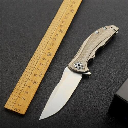 ZT Folding Knife TC4 Titanium Alloy Handle Camping Portable Sharp High Hardness Hunting Knife 20CV Steel Tactical Survival Tool