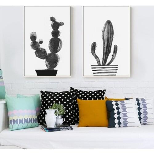 Modern Desert Plant Cactus Poster Print Potted Canvas Painting Home Bedroom Wall Art Decoration Picture Can Be Customized