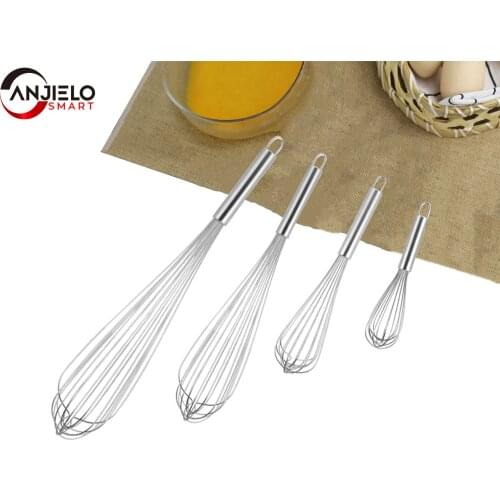 Anjielosmart Milk Frother 10/12/14/16 inch Foam Maker Stainless Steel Whisk Egg Beater Mixer Balloon Wire Food Whisk Mixer