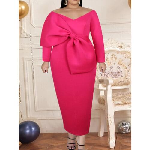 Plus Size Long Prom Dresses Sexy Bare Shoulder Slim Bodycon Evening Birthday Cocktail Party Dress Gowns Dropshipping Autumn 2021