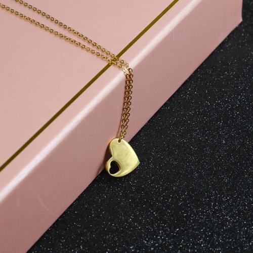 Womens Wedding Necklace Necklace Heart Shaped Necklace Love Love Bridesmaid Jewelry Gift for Girlfriend Couple Stainless steel