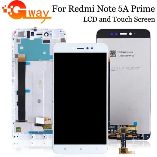 5.5" For Xiaomi Redmi Note 5A Prime 3GB/32GB LCD Display Touch Screen Digitizer Assembly With Frame For Note 5A High Edition LCD