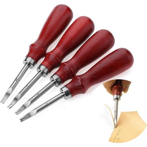 0.8/1.0/1.2/1.5mm Sharp Leather Edge Beveler Edge Skiving/Polishing Tool Belt Maker High Carbon Steel Leather Craft DIY Tool