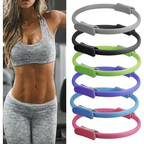 1Pc Bodybuilding Yoga Hoop Gym Sports Training Pilates Resistance Circle Ring Workout Equipment