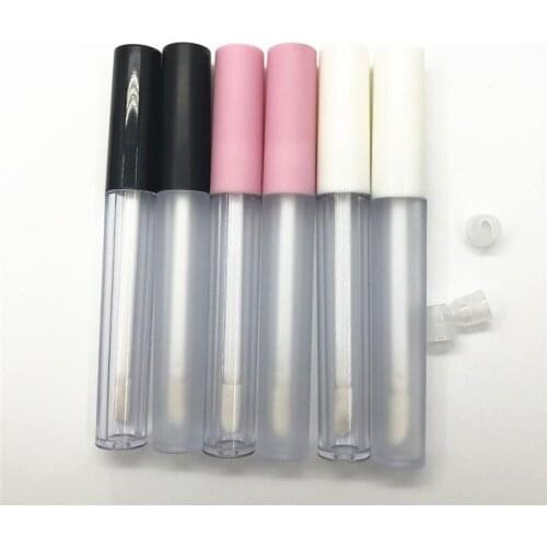 10-50pcs 2.5ml high-grade Lipstick tube frosted bottle lip gloss tubes pink white black cover round lip glaze tubes Wholesale