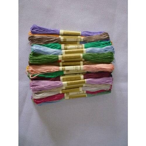 100% Pure Cotton -- 150 pieces/lot -- Cross Stitch / Embroidery Floss Yarn Thread