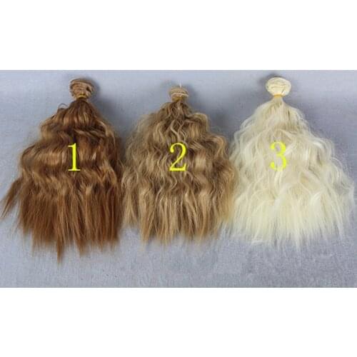 100Pcs/lot Factory Big Wholesale Corn Curly Wavy Doll DIY Wigs 1/3 1/4 BJD SD Thick Handmade Doll Wig Hair 25CM*100CM 13 Colors