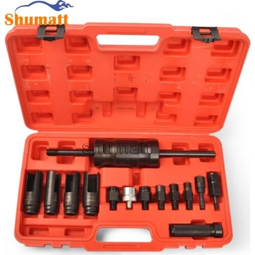 14pcs Common Rail Injector Nozzle Disassemble Removel Puller Sleeve Repair Tool Kits CRT183