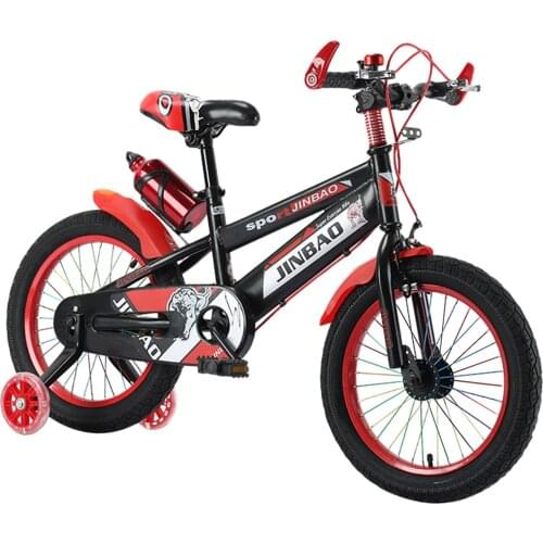 18Inch Mountain Bikes Non-slip Grip Adjustable Seat Sponge Saddles With Training Wheels Carbon Steel Balance Bicycle For Childre