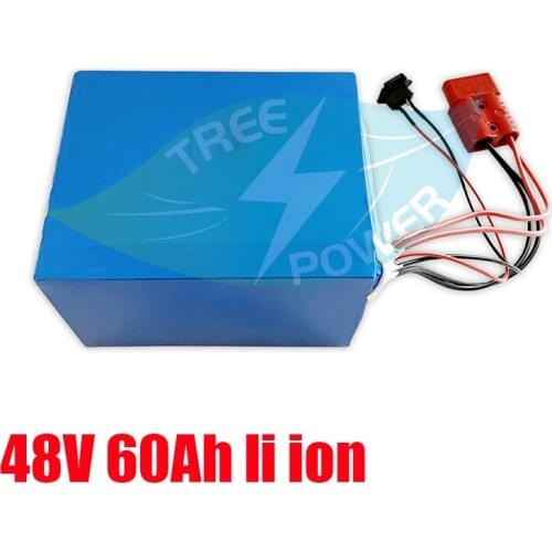 48V 60AH Lithium ion Battery Pack for ebike Electric Bicycles Scooters electric vehicles+ 10A charger+ 10A charger
