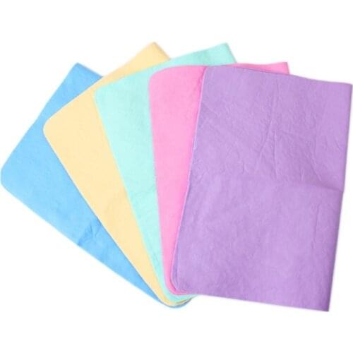 50pcs/lot 66x43cm Super Absorption Synthetic Deerskin Imitation buckskin PVA Chamois Cham Car Wash Towel Auto Clean Towel
