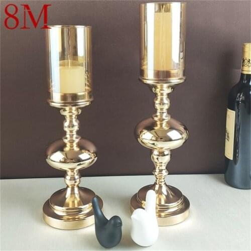 8M Candle Table Lamp Gold Contemporary Luxury Retro Decoration Light For Home