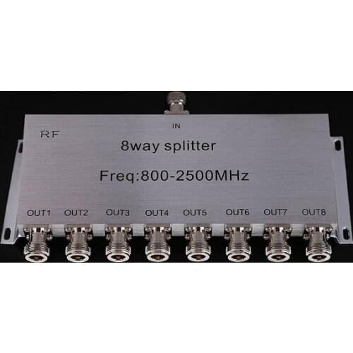 8-Way N Female Power Splitter 800-2500MHz Signal Booster Repeater Divider for 2g 3g 4g cdma gsm dcs pcs Repeater
