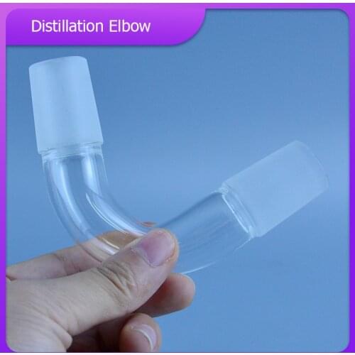 Glass Distillation adapter,Distilling Head,75 Degrees bend Standard Ground Mouth.Standard mouth 24/29,Used for distillation unit