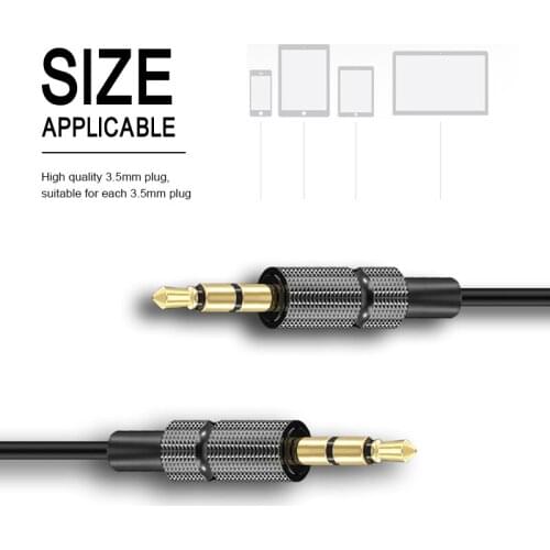 Aux Audio Line 3.5mm Gold-plated Stereo Car Stereo Public Audio Line Electronics Accessories Auxiliary Cable Car Accessories