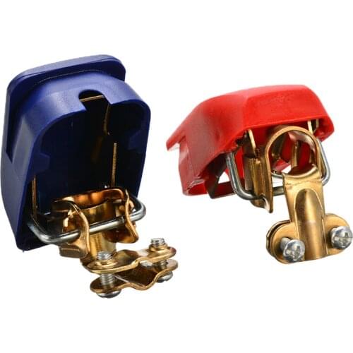 2pcs 12V Quick Release Battery Terminals Auto Car Vehicle Caravan Red Blue Battery Clamps Quick Release Lift Off Car Accessories
