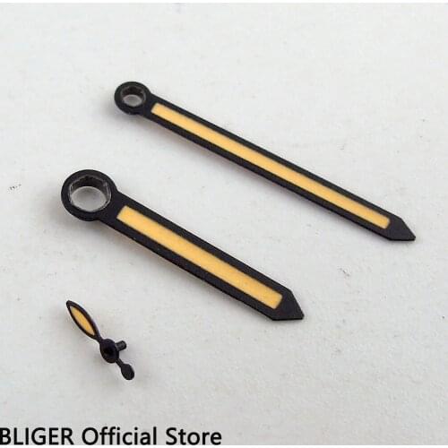 Black edge yellow color super luminous watch hand fit for ETA 6497 6498 ST36 Series Hand-Winding Movement H28