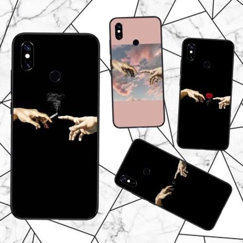 Funny Hand The Creation of Adam Phone Case For Xiaomi Redmi note 7 8 9 pro 8T 9S Mi Note 10 Lite pro