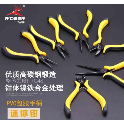 Black ferronickel alloy 55# high carbon steel combination plier long nose plier flat nose plier round nose plier mini type 5"