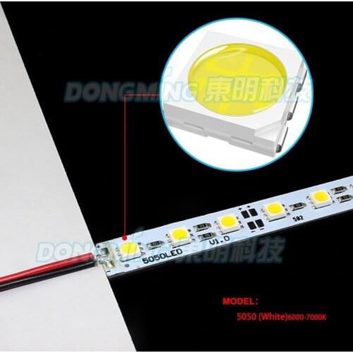 DC 12V 5pcs/Lot 36Leds LED Hard Strip 5050 SMD With PC Cover LED Bar Light home kitchen led under cabinet light