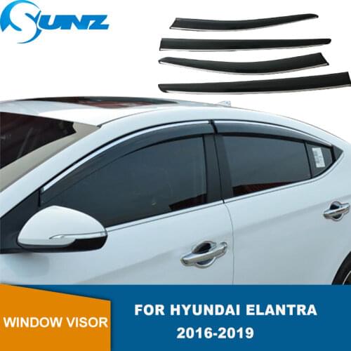 Side Window Deflectors For Hyundai Elantra 2016 2017 2018 2019 Window Visor Vent Shades Sun Rain Deflector Guards SUNZ