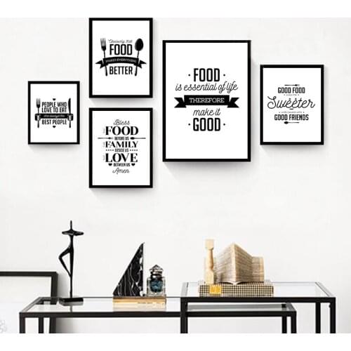 Kitchen Decor Food Quote Canvas Painting Wall Art Print Poster, Wall Pictures for Home Decoration,Giclee Print Wall Decor S16050