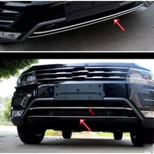 For 2017-2018 Tiguan L Bottom Front Bumper Molding Racing Grill Trim Cover