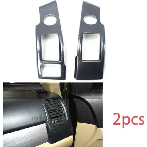 FOR HONDA CR-V CRV 2007-2011 2pcs ABS carbon fiber console L&R air outlet vent cover trim