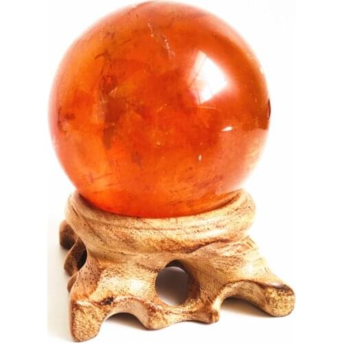 50mm Natural Gemstone Type and Clear Gemstone Color optical calcite stone sphere healing meditation crystal ball with decoration