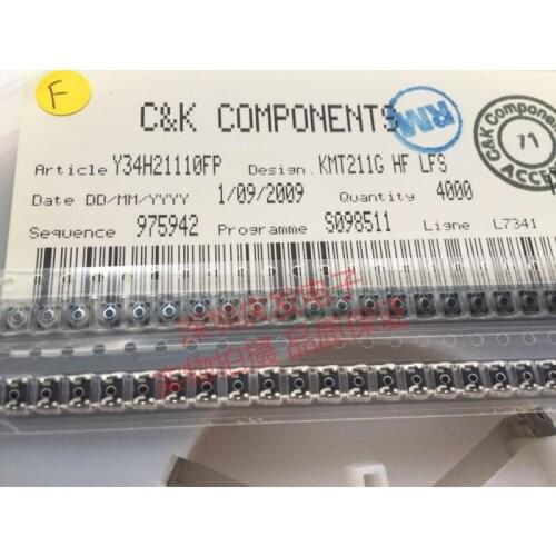 Imported French C&K Ultra-small touch switch KMT211G 3*3*0.65 Thin type Patch 4 feet