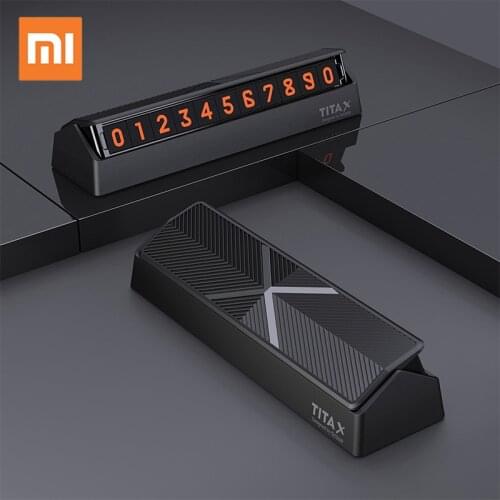 Xiaomi mijia Bcase TITA X Share To Bcase Flip Type Car Temperary Parking Phone Number Card Plate Mini Car Decoration