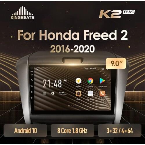 KingBeats Android 10 Octa-Core head unit HU 4G in Dash Car Radio Multimedia Video Player Navigation GPS For Honda Freed 2 2016 - 2020 no dvd 2 din Double Din Android Car Stereo 2din