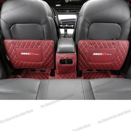 Lsrtw2017 Fiber Leather Car Seat Cover Anti-kick Mat for Mg Mg6 2018 2019 2020 Interior Accessories Auto Protector