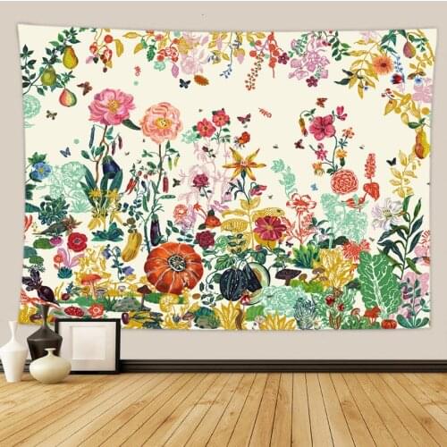 Beautiful flowers tapestry home bedside decoration cloth tapestry tapestry beach towel 95*73cm