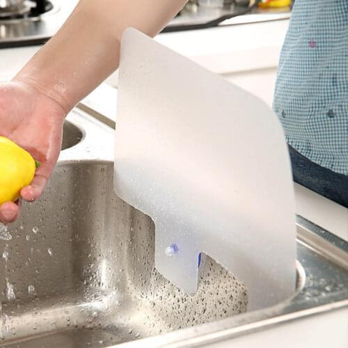 Kitchen Organizer Double Suction Cup Splash Guards Repeatable Flap Water Baffle Dish Fruit Vegetable Washing Anti-water Board