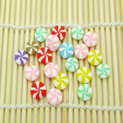 LF 20Pcs Mixed 9mm Clay Round Windmill Cabochon Flatback Decoration Crafts Embellishments For Scrapbooking Diy Accessories