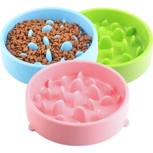 Pet Slow Feeder Bowl Healthy Feeding Anti-skid Non-toxic Dog Cat Food Bowls Pets Accessorys Prevent Choking Feeding Food Water